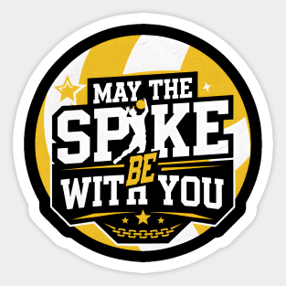 May The Spike Be With You – Funny Volleyball Player Sticker